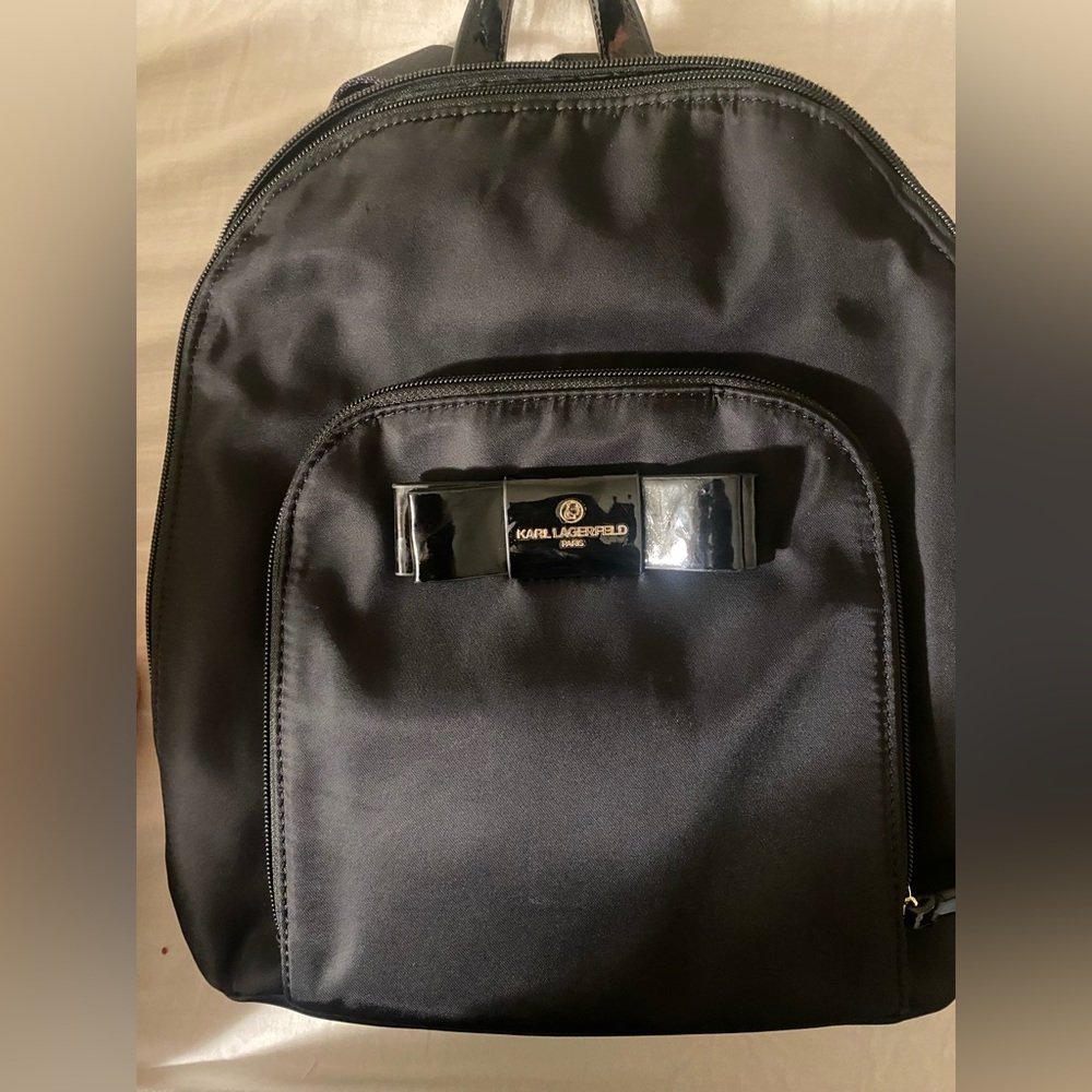 Karl Lagerfeld Nylon Black Backpack
